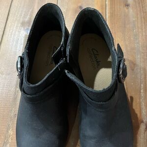 Clarks Black Ankle Boots
